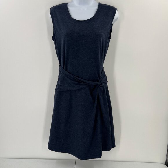 Patagonia S Small Seabrook Twist Dress Navy Blue Stretch Travel Wrap/Twist Front - Picture 10 of 10